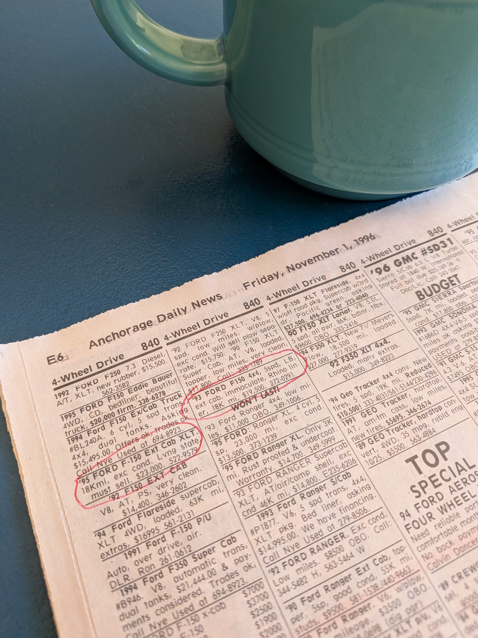Newspaper classifieds